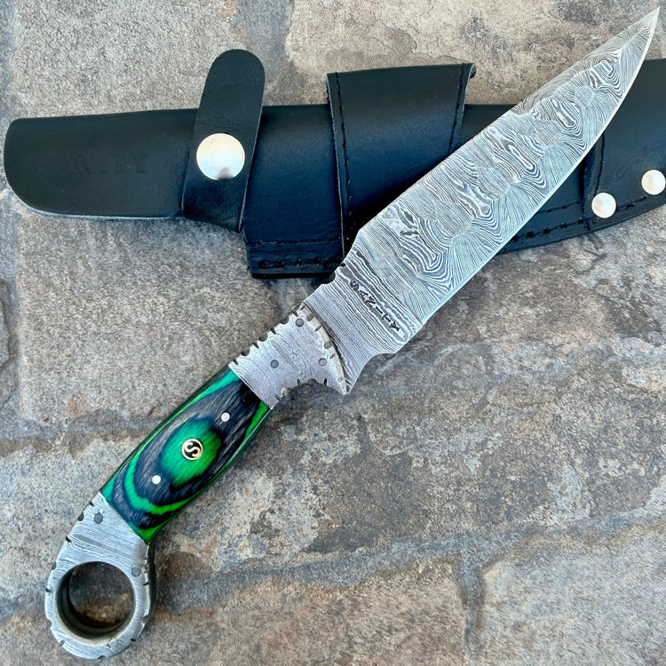 11” Al Capone - Green & Black Wood - D2 Steel - Horizontal & Vertical Carry - AC201