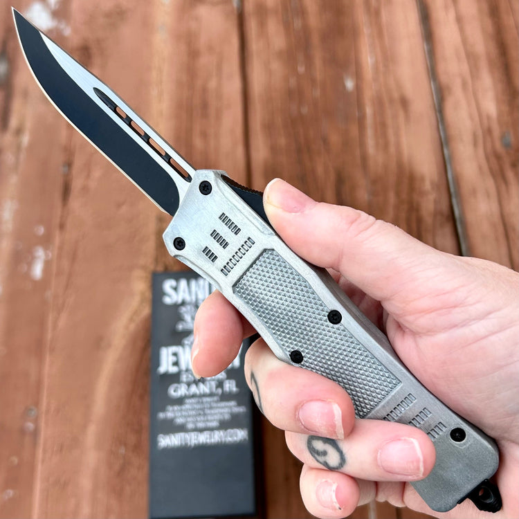 8.5” Frank Nitti - Drop Point Silver - Medium - ZMDP