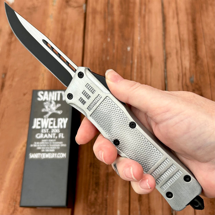 9.5” Frank Nitti - Drop Point Silver - Large - ZLDP