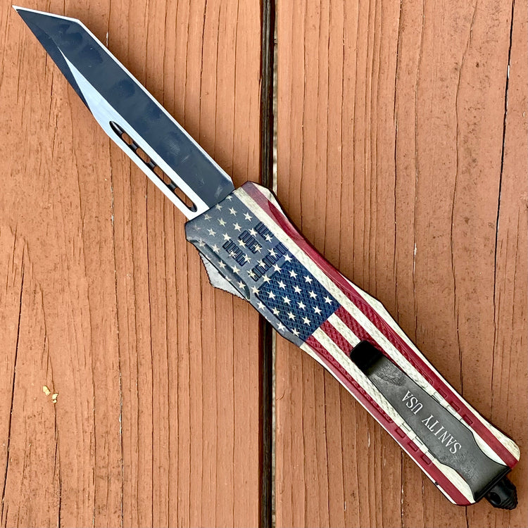 9.5” Frank Nitti - Flag - Tanto Serrated - Large - LFTANS