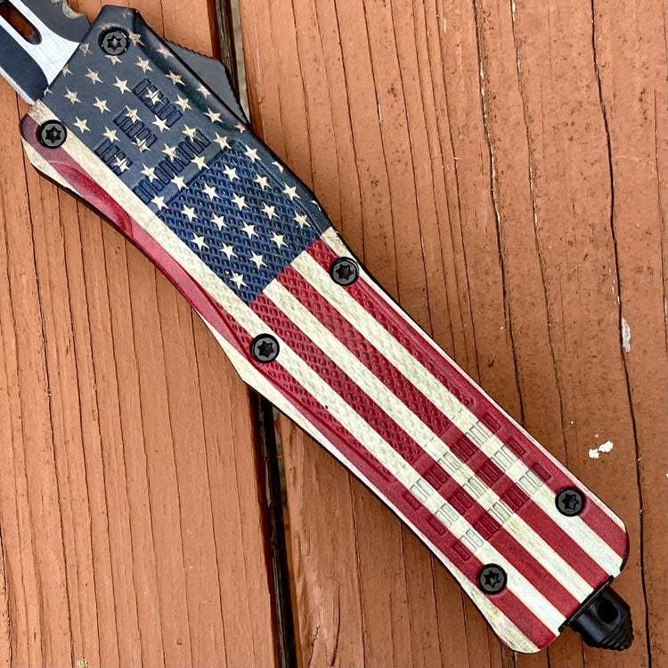 9.5” Frank Nitti - Flag - Tanto Serrated - Large - LFTANS