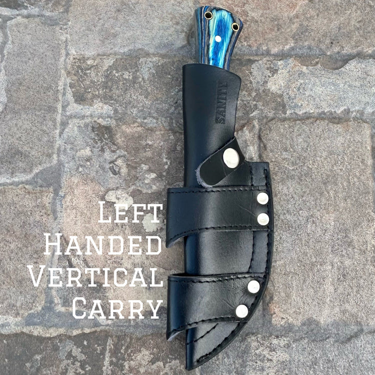 10” Rough Rider Series - Viking Warrior - Blue & Black Wood - D2 Steel - Horizontal & Vertical Carry - CUS21