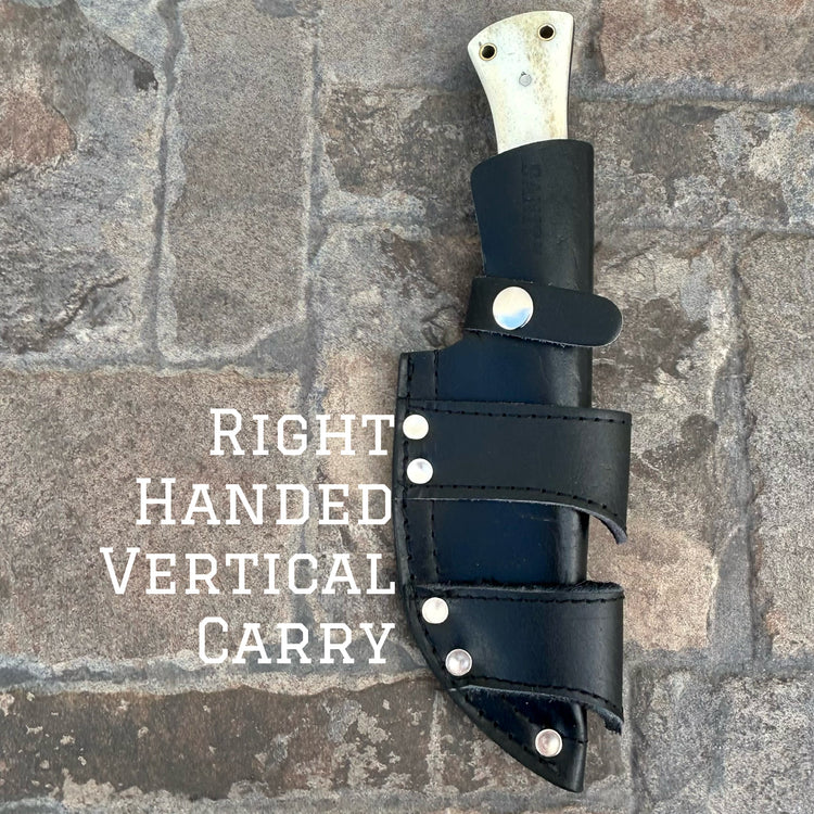 10” Rough Rider Series - Viking Warrior - Bone - D2 Steel - Horizontal & Vertical Carry - CUS20