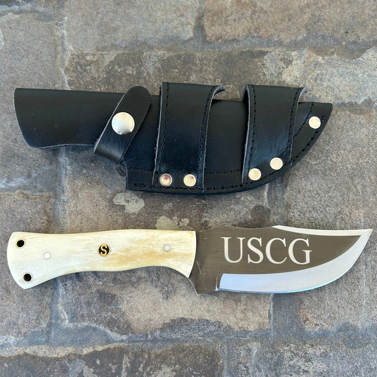 10” Rough Rider Series - USCG - Bone - D2 Steel - Horizontal & Vertical Carry - CUS42