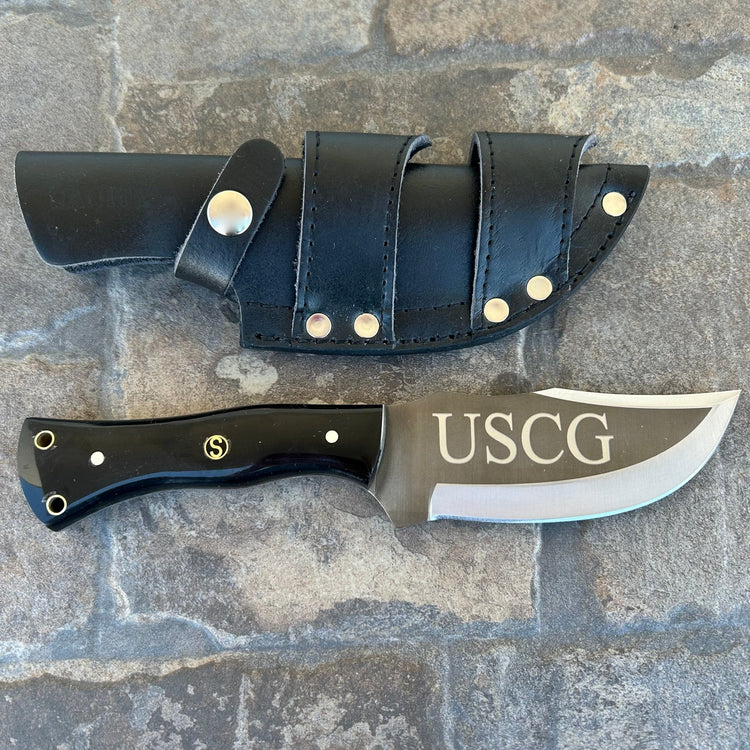 10” Rough Rider Series - USCG - Buffalo Horn - D2 Steel - Horizontal & Vertical Carry - CUS44