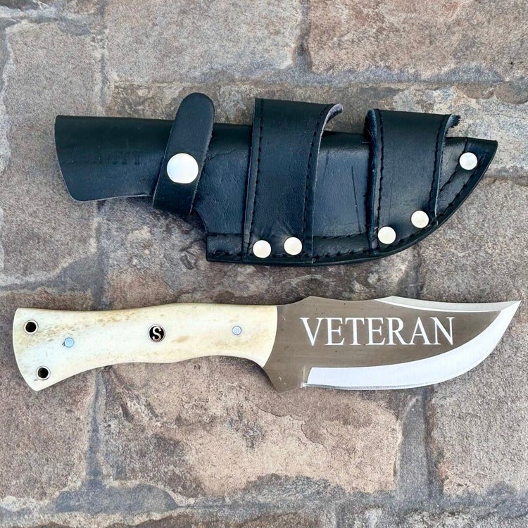 10” Rough Rider Series - Veteran - Bone - D2 Steel - Horizontal & Vertical Carry - CUS41