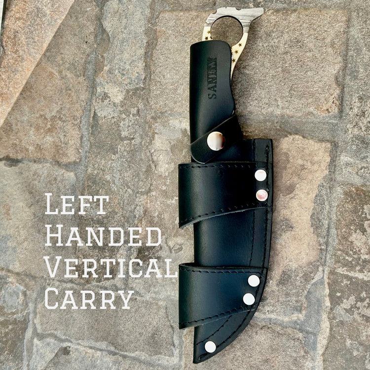 Sanity Jewelry Steel Left Handed Vertical John Dillinger - Buffalo Horn - Horizontal & Vertical Carry 11 inches - JDE05