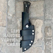 SANITY JEWELRY® Steel Left Handed Vertical Rough Rider Series - 2ND Amendment - D2 Steel - Buffalo Horn - Horizontal & Vertical Carry - 10" - CUS16